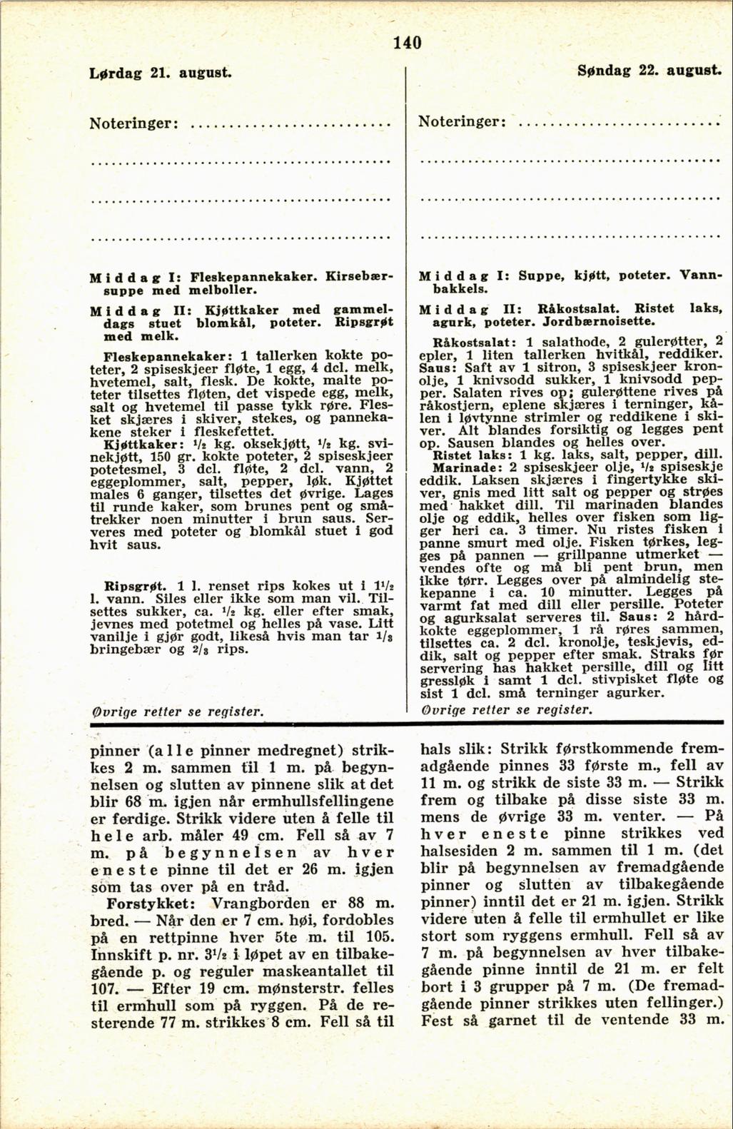 Faksimile av almanakksiden 21. august 1937