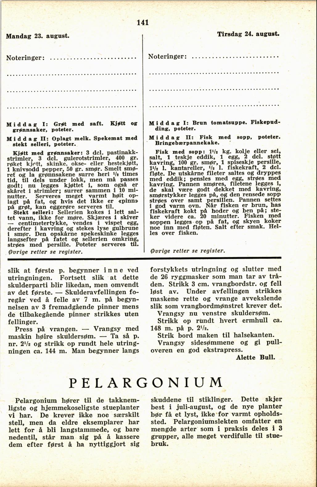 Faksimile av almanakksiden 23. august 1937
