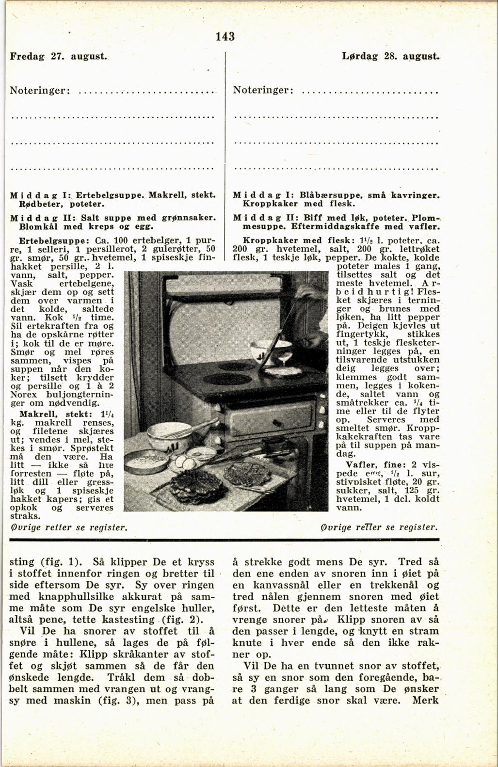 Faksimile av almanakksiden 27. august 1937