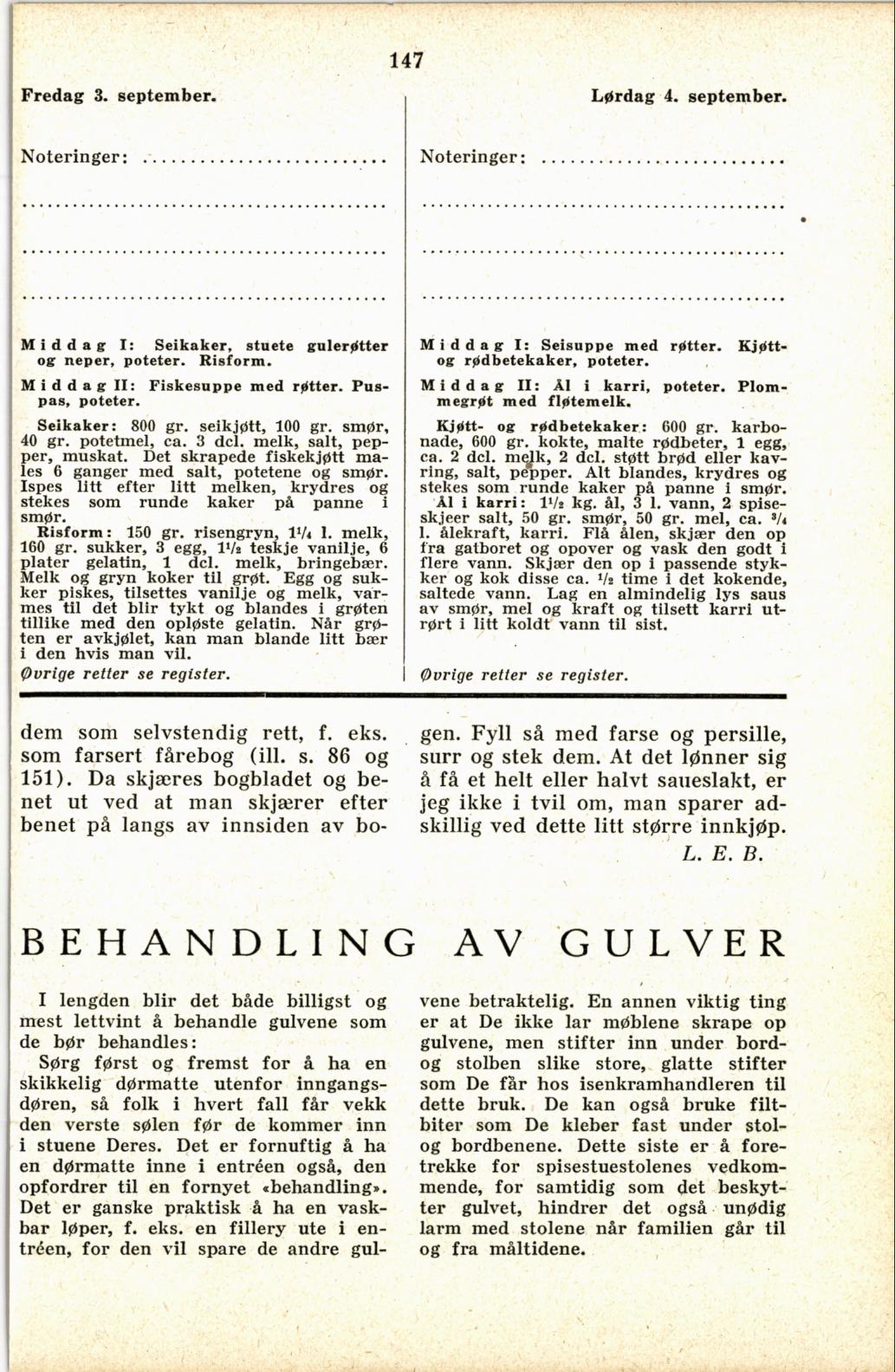 Faksimile av almanakksiden 3. september 1937