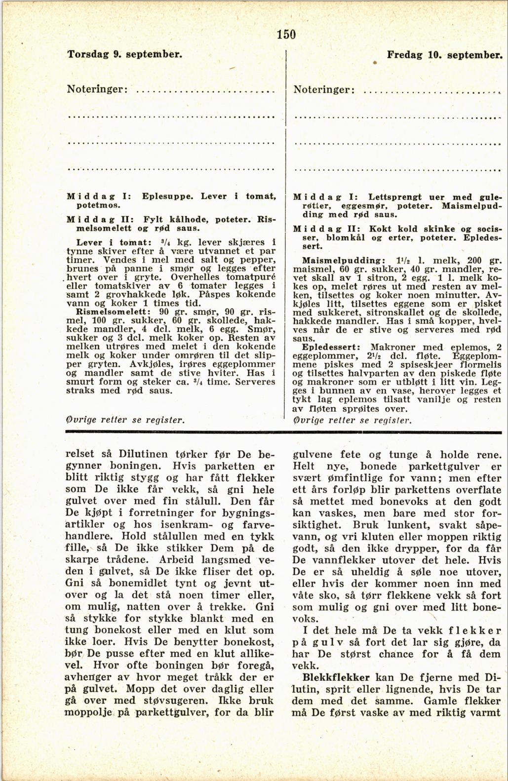 Faksimile av almanakksiden 9. september 1937