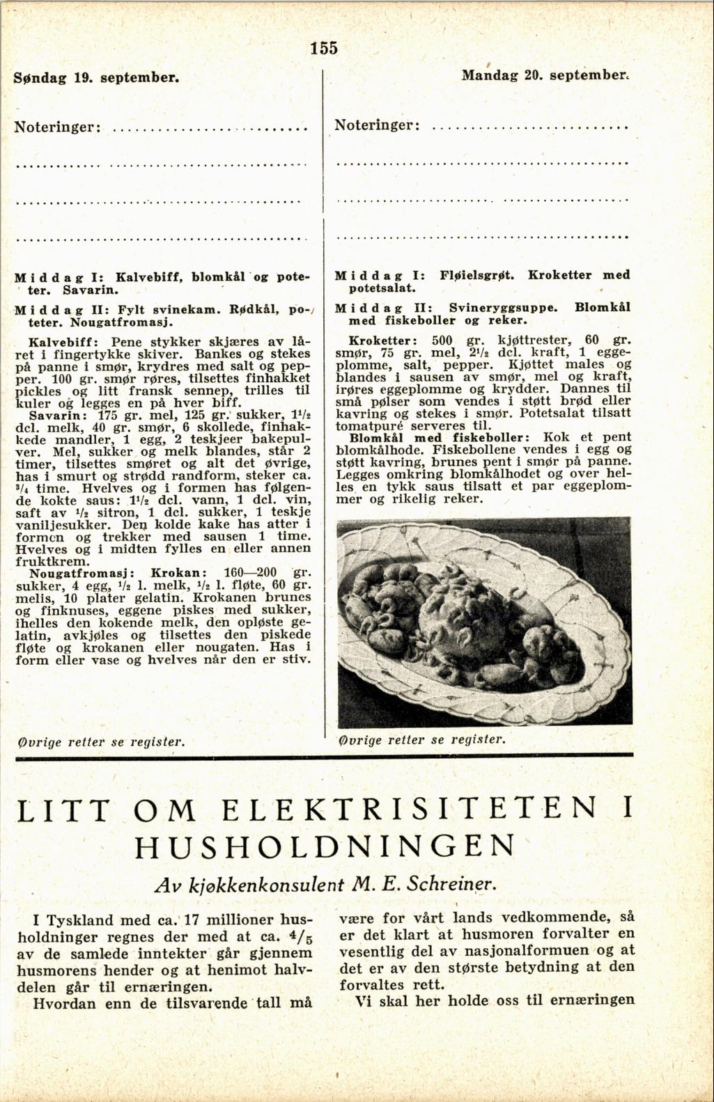 Faksimile av almanakksiden 19. september 1937