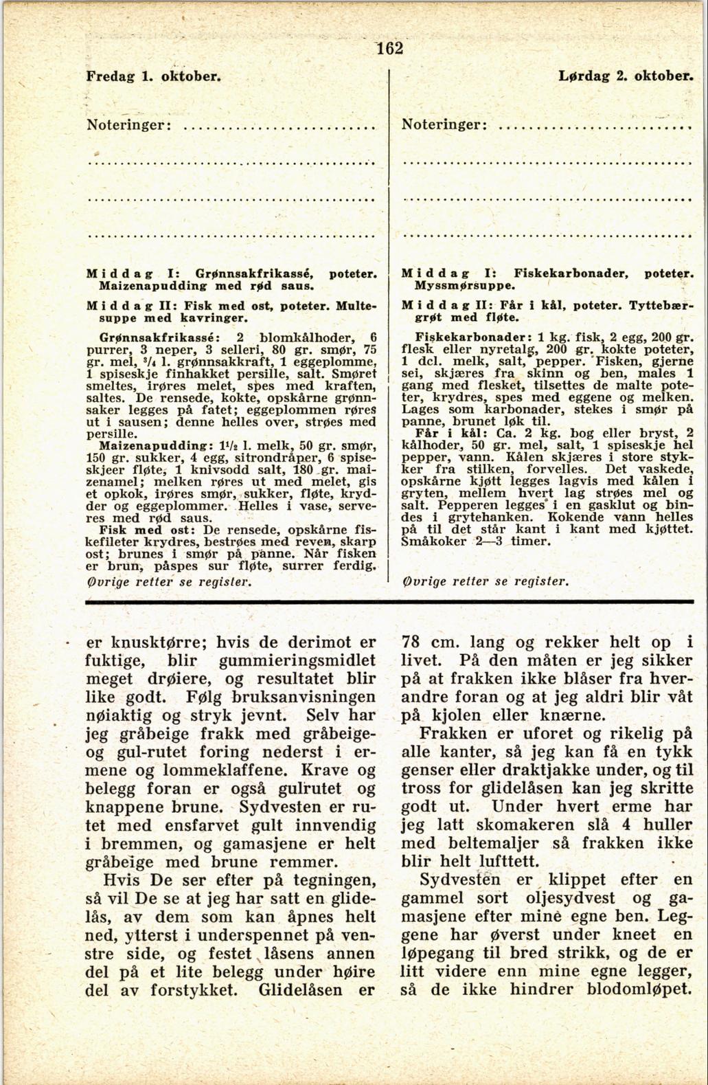 Faksimile av almanakksiden 1. oktober 1937
