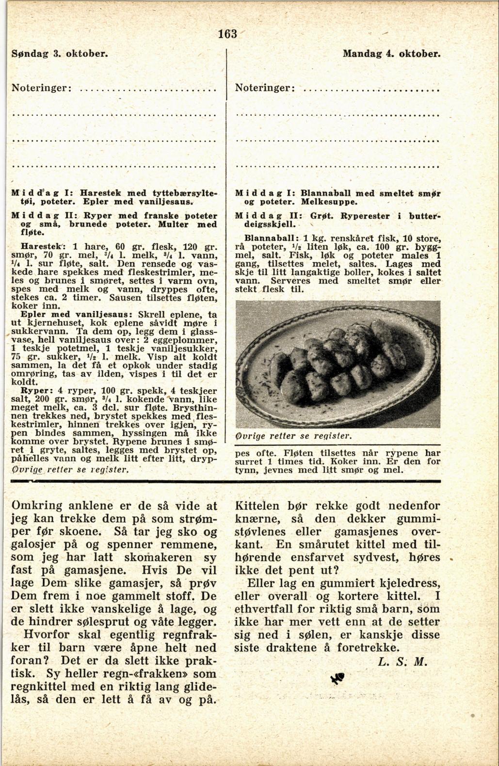 Faksimile av almanakksiden 3. oktober 1937