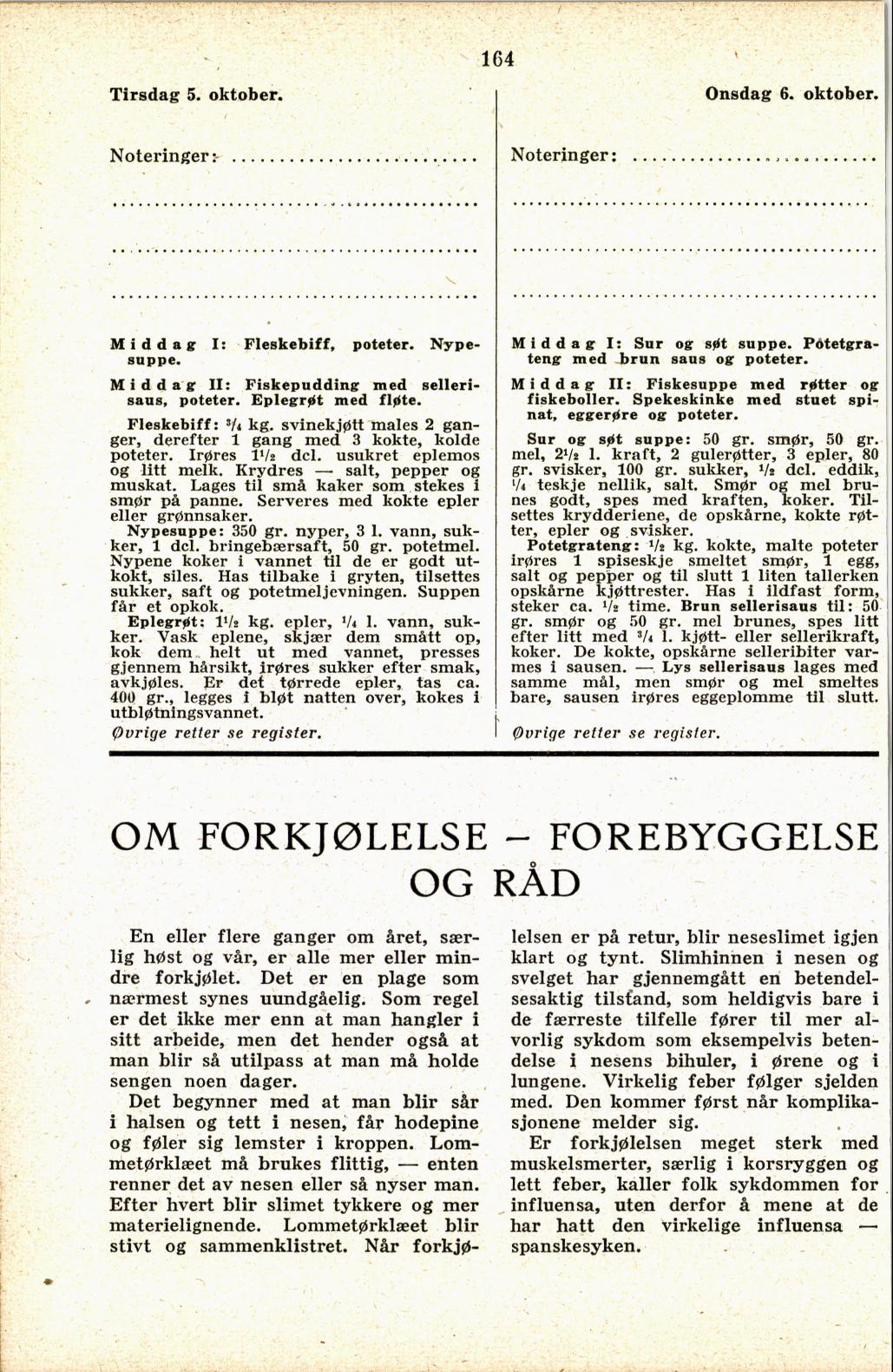 Faksimile av almanakksiden 5. oktober 1937