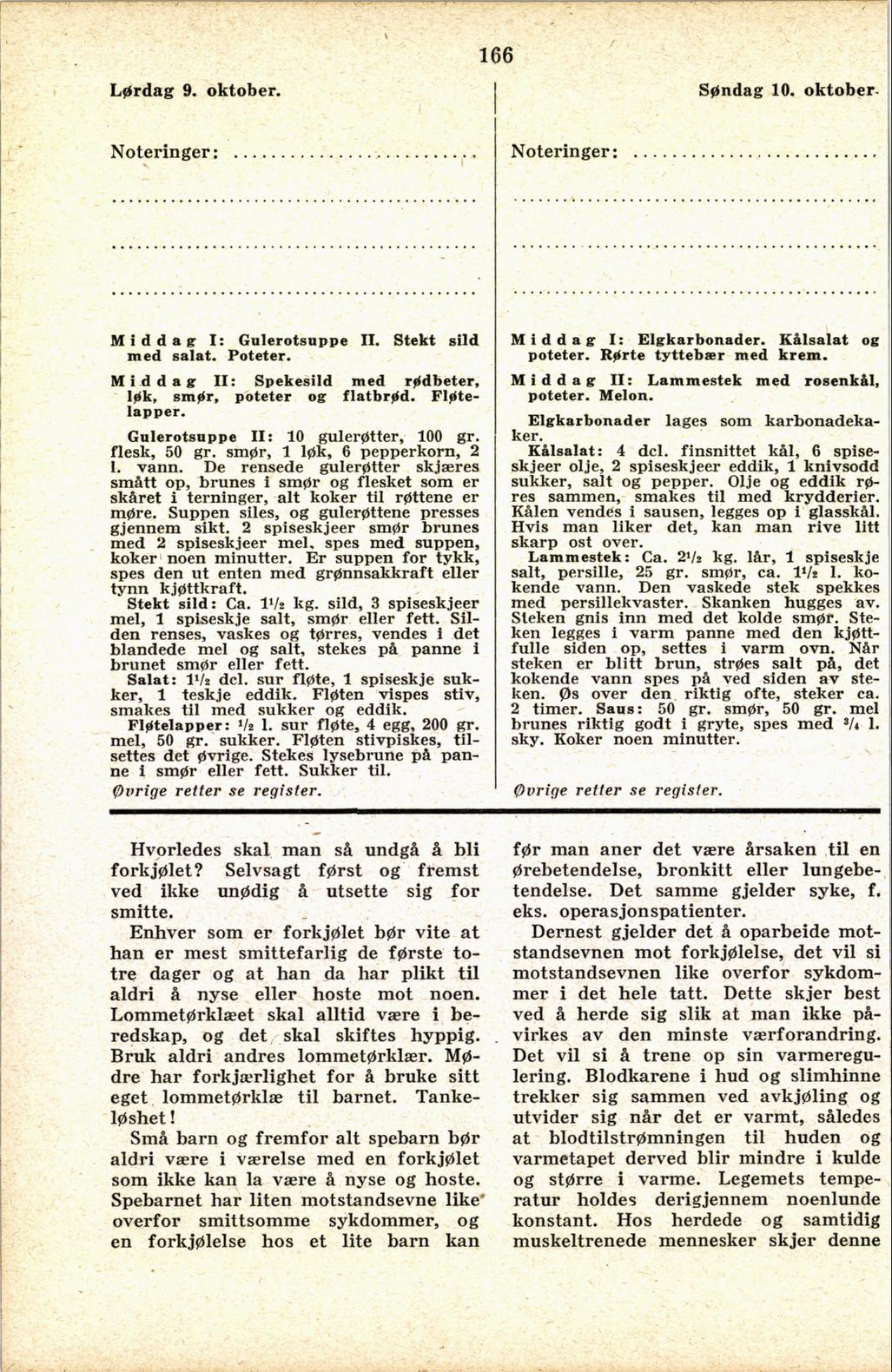 Faksimile av almanakksiden 9. oktober 1937