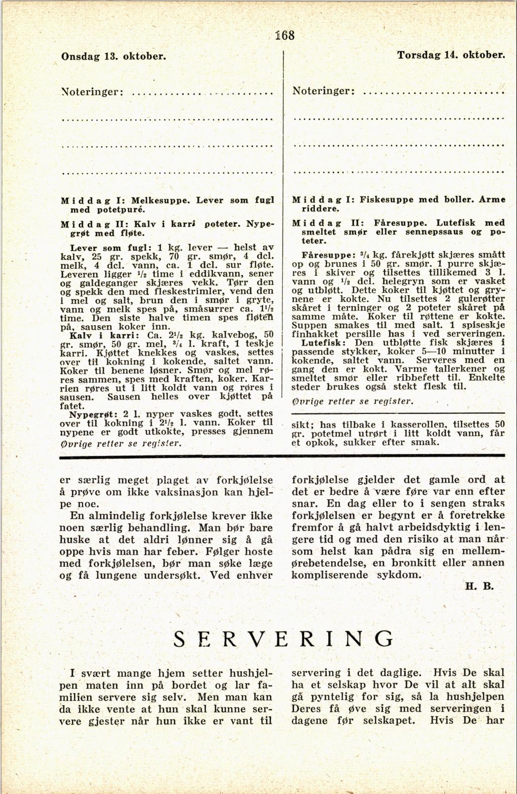 Faksimile av almanakksiden 13. oktober 1937