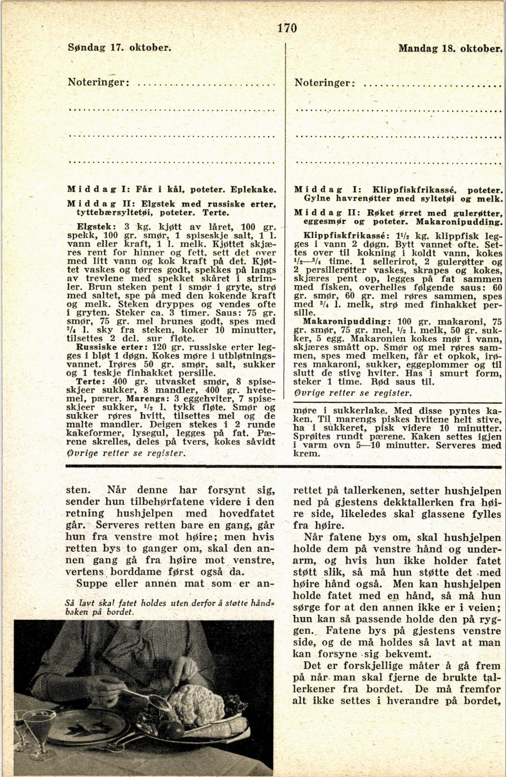 Faksimile av almanakksiden 17. oktober 1937