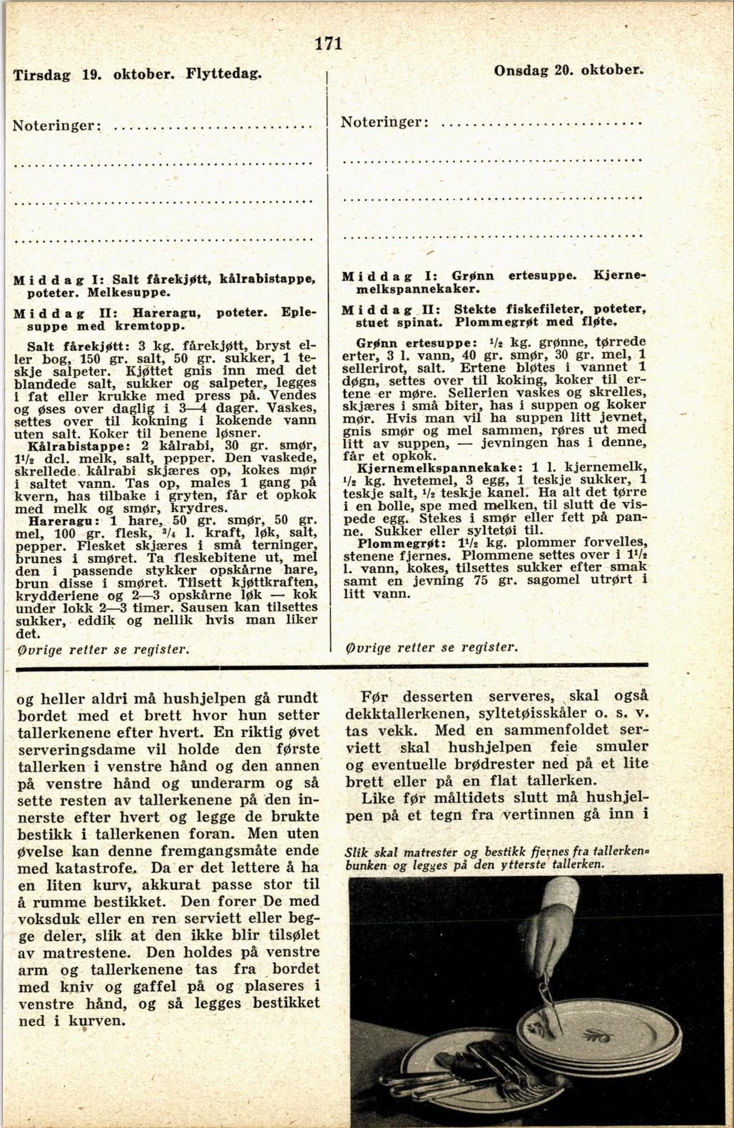 Faksimile av almanakksiden 19. oktober 1937
