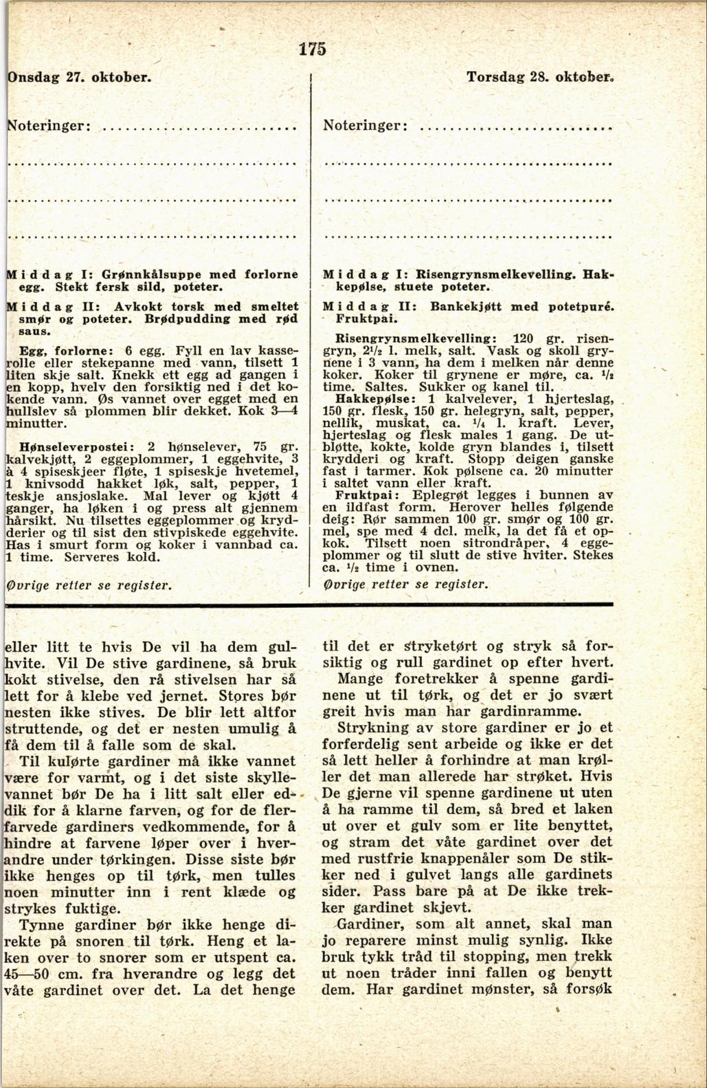 Faksimile av almanakksiden 27. oktober 1937