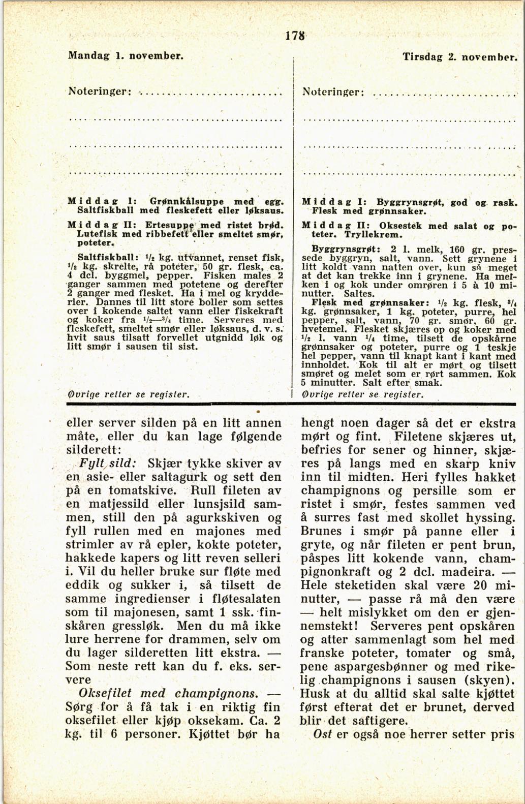 Faksimile av almanakksiden 1. november 1937