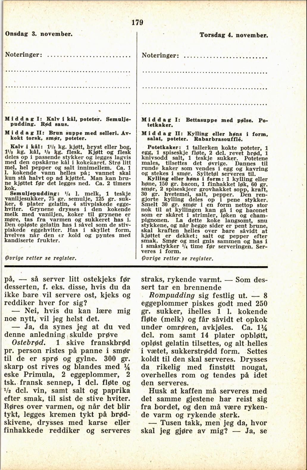 Faksimile av almanakksiden 3. november 1937