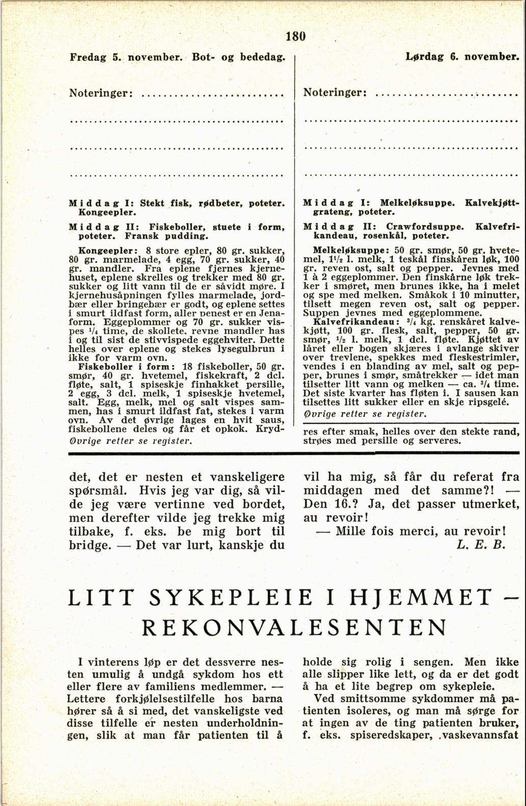 Faksimile av almanakksiden 5. november 1937