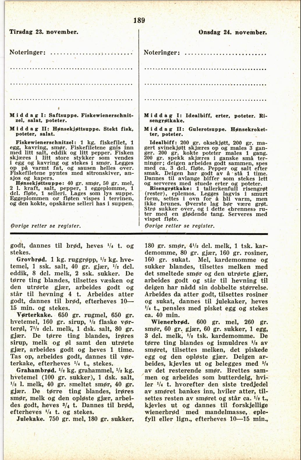 Faksimile av almanakksiden 23. november 1937