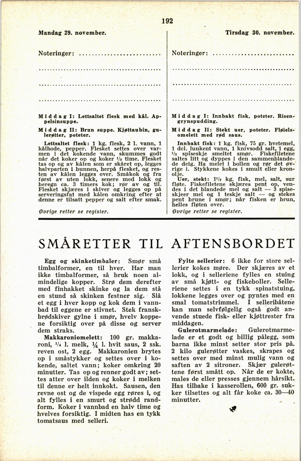 Faksimile av almanakksiden 29. november 1937