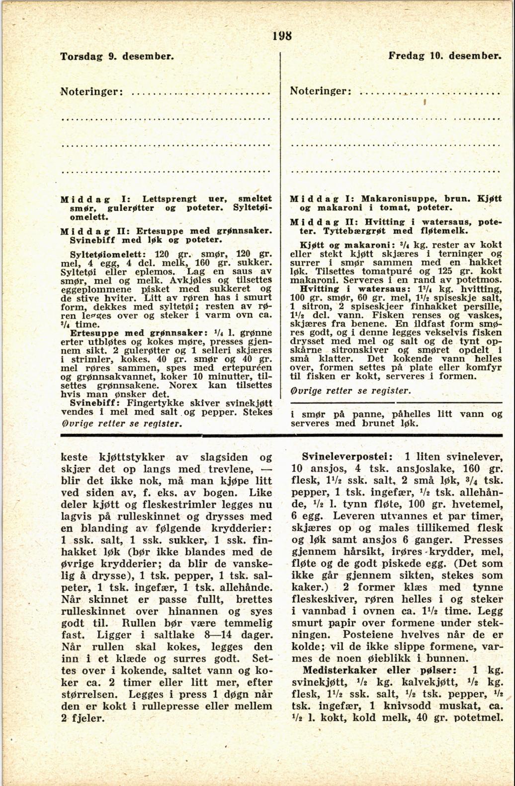 Faksimile av almanakksiden 9. desember 1937