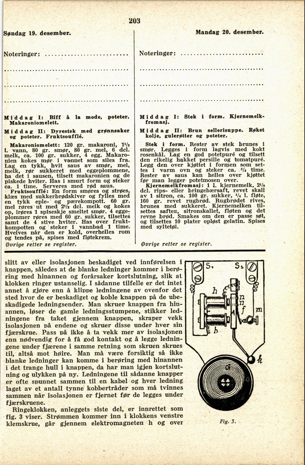 Faksimile av almanakksiden 19. desember 1937