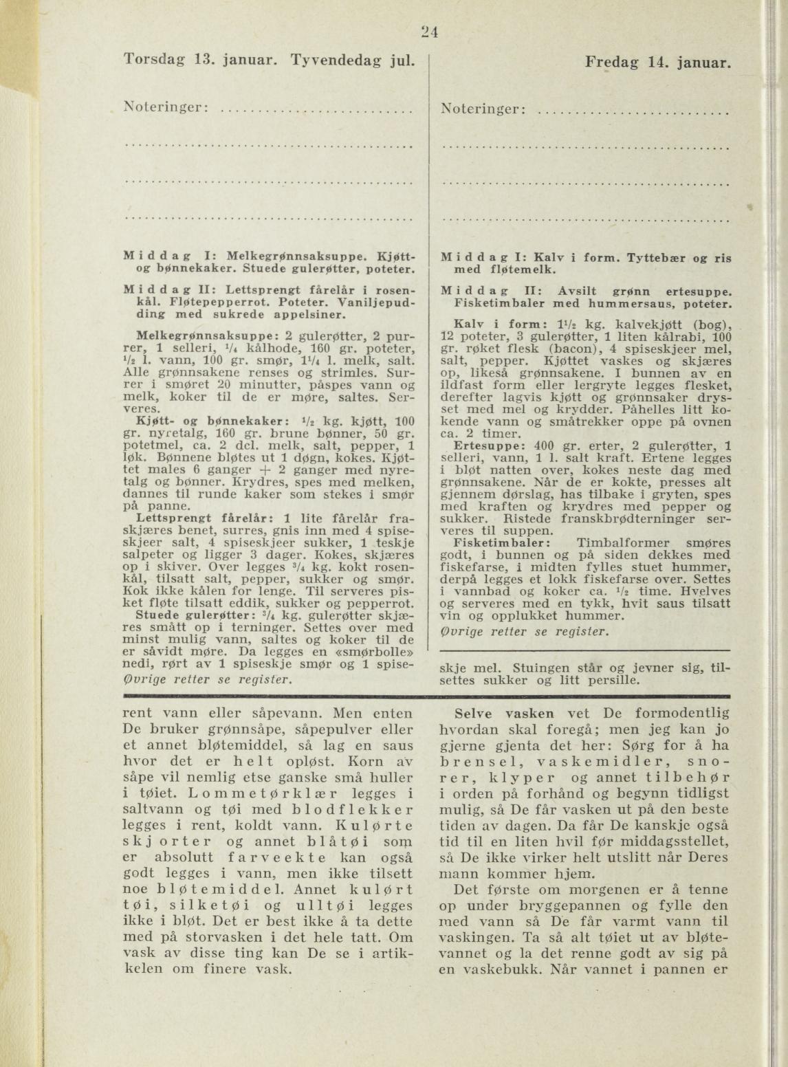 Faksimile av almanakksiden 13. januar 1938