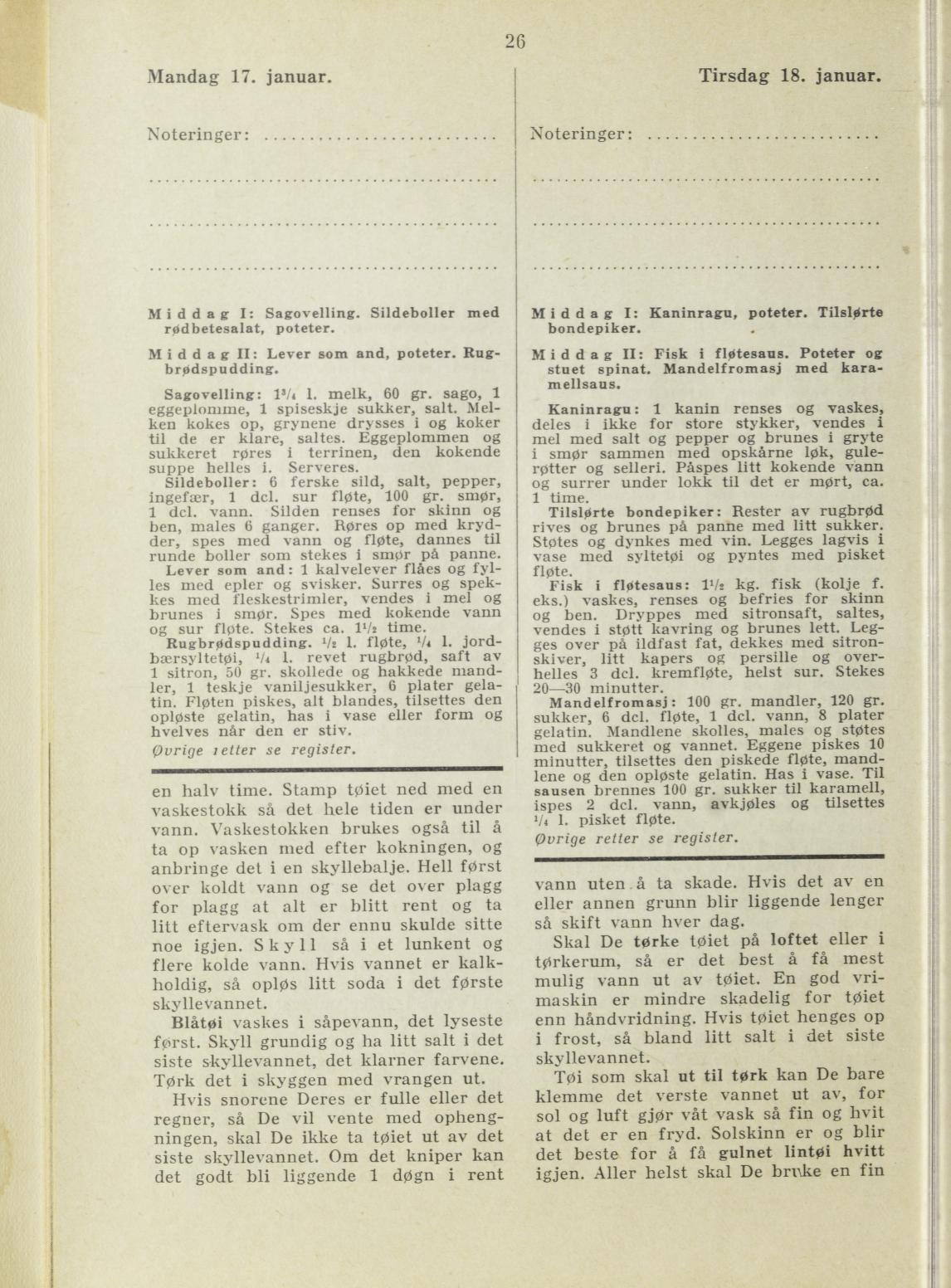Faksimile av almanakksiden 17. januar 1938