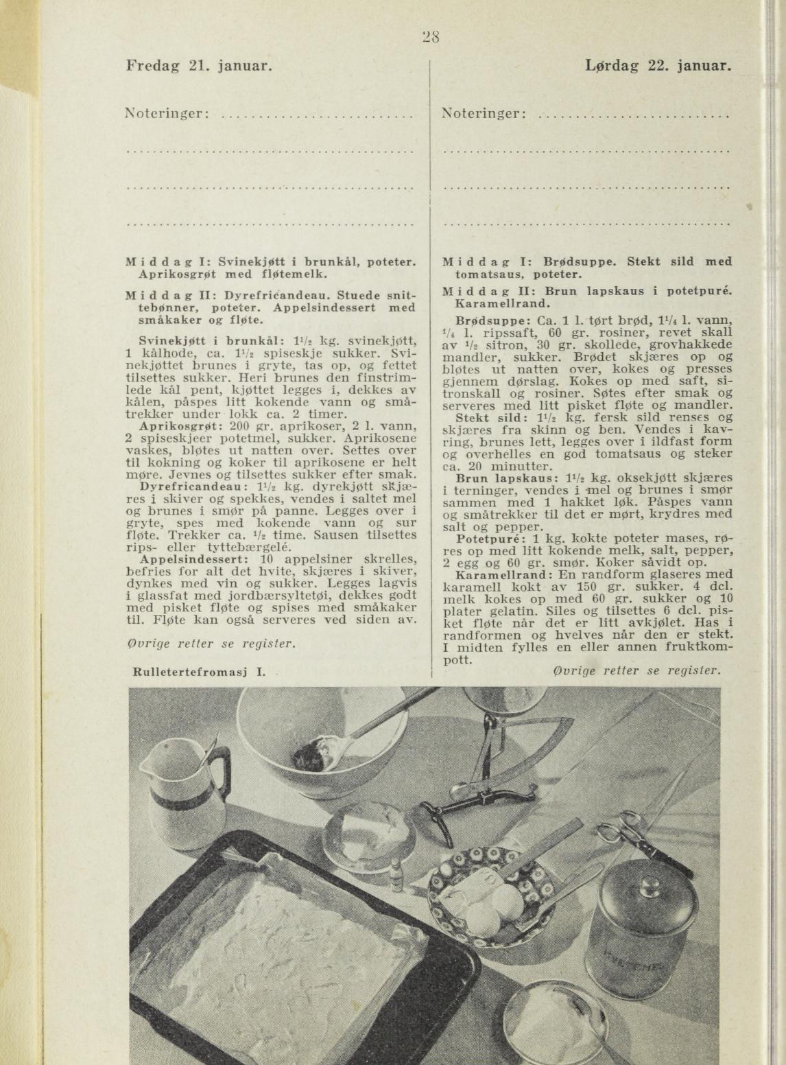 Faksimile av almanakksiden 21. januar 1938