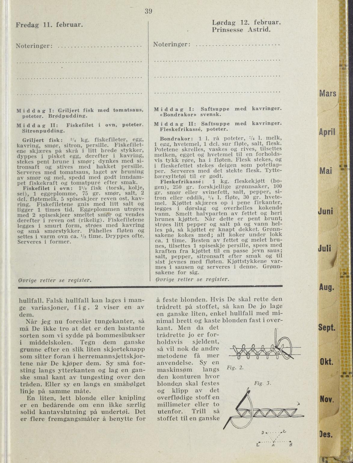 Faksimile av almanakksiden 11. februar 1938