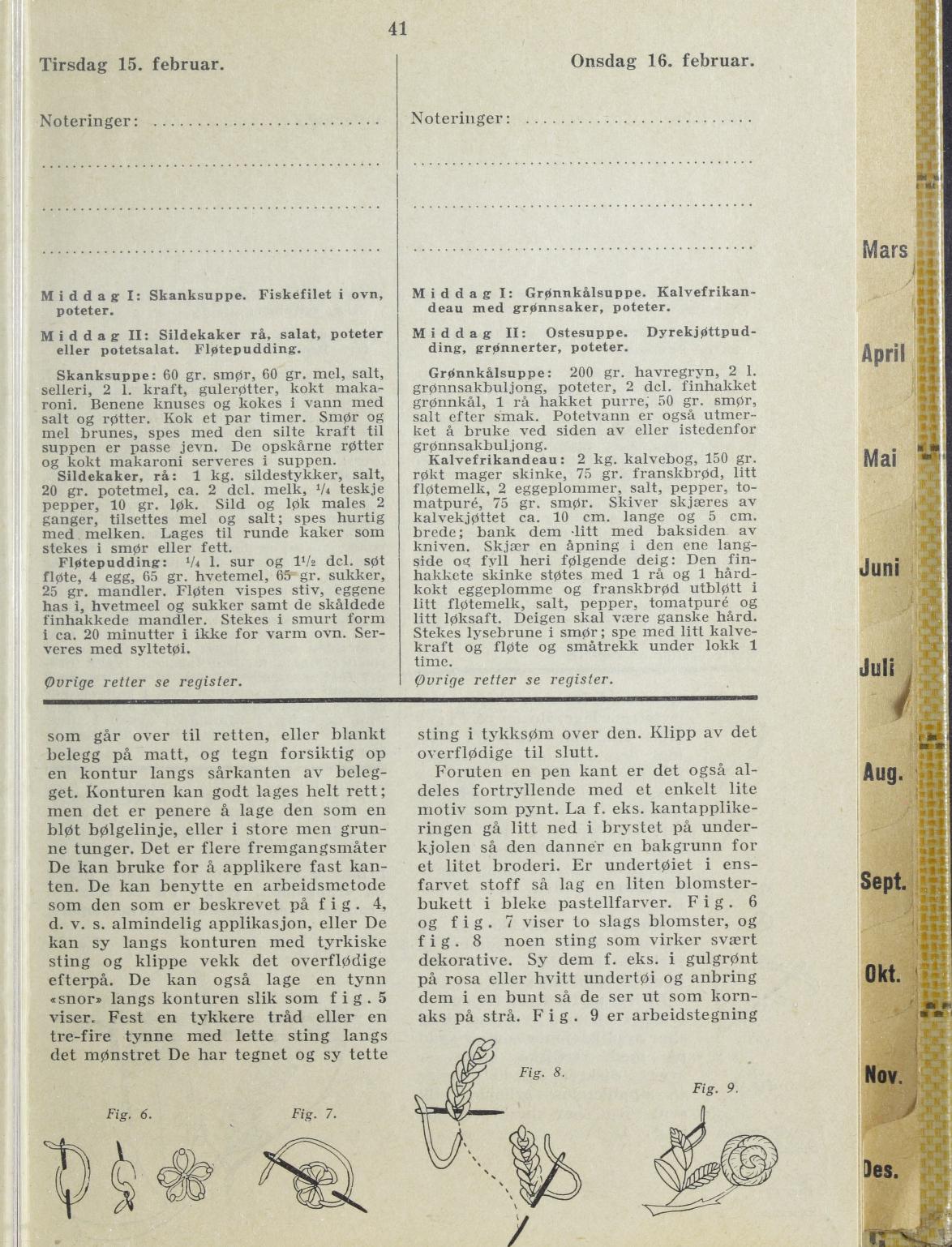 Faksimile av almanakksiden 15. februar 1938