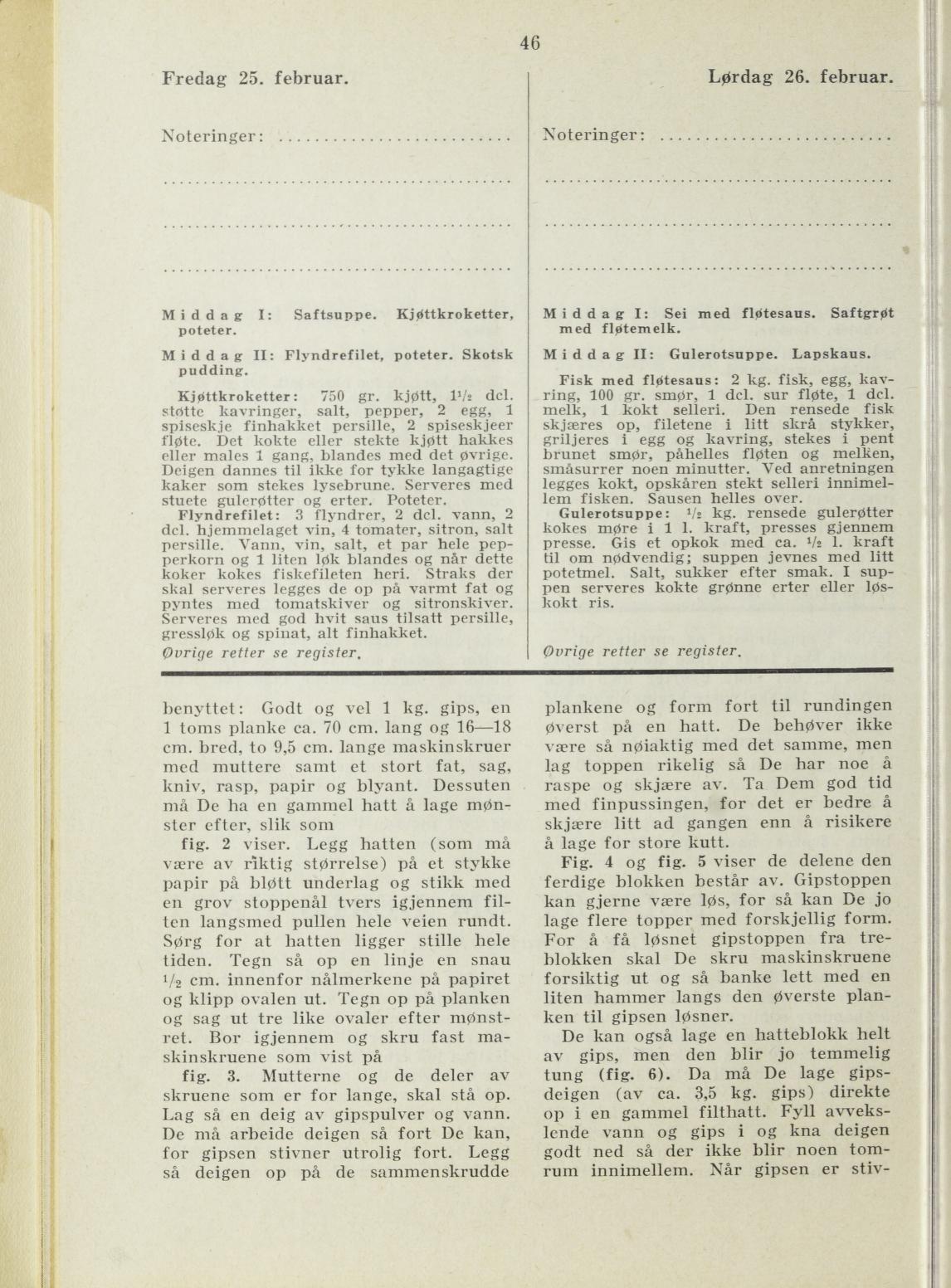 Faksimile av almanakksiden 25. februar 1938