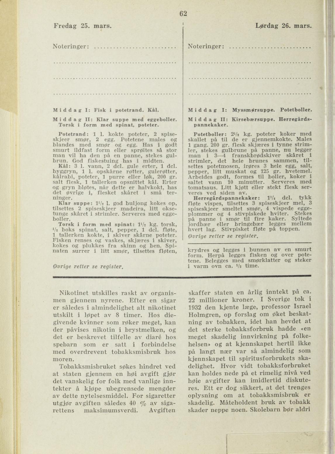 Faksimile av almanakksiden 25. mars 1938