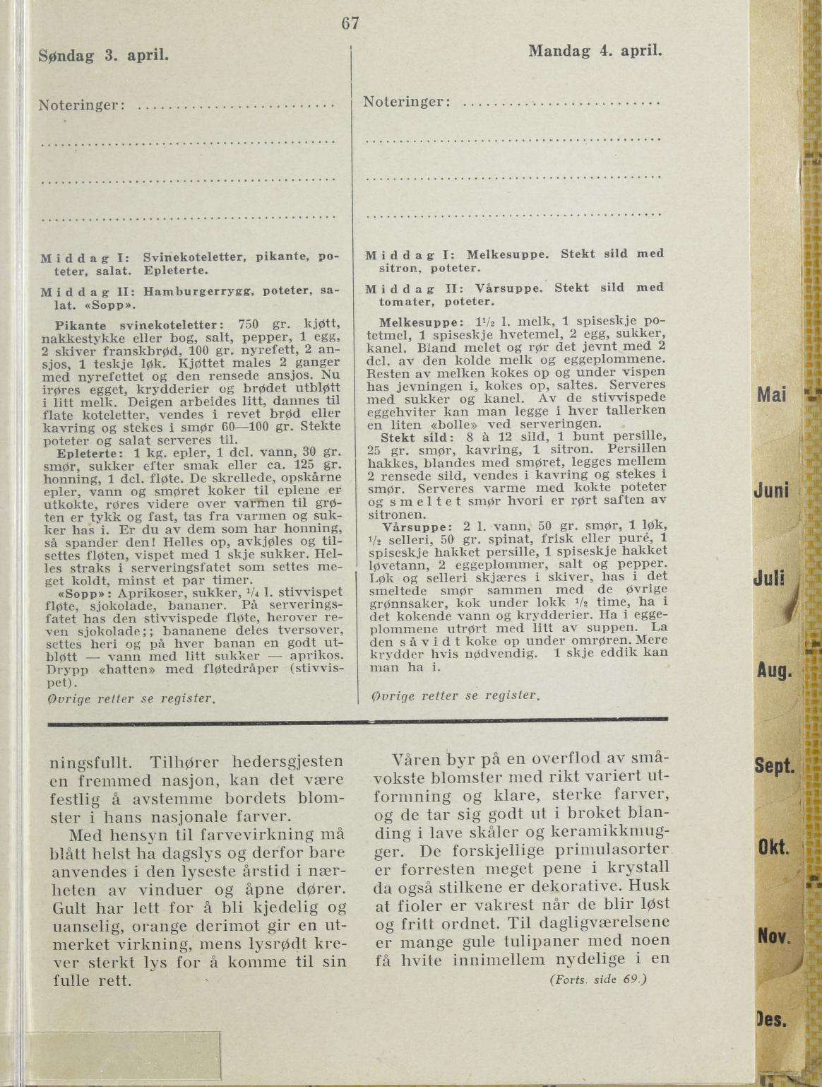 Faksimile av almanakksiden 3. april 1938
