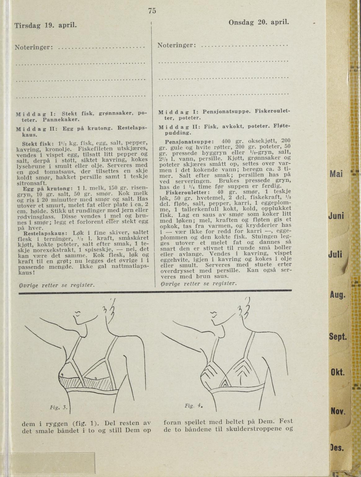Faksimile av almanakksiden 19. april 1938