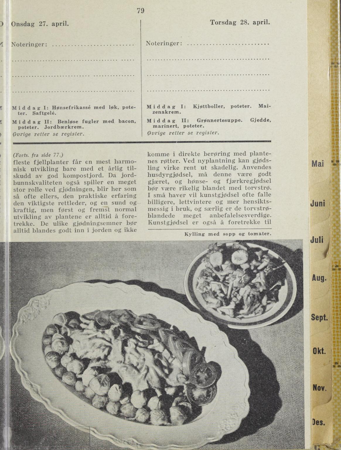 Faksimile av almanakksiden 27. april 1938