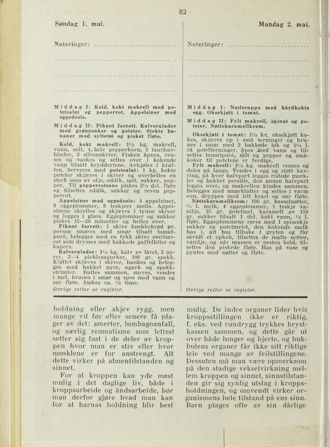 Faksimile av almanakksiden 1. mai 1938