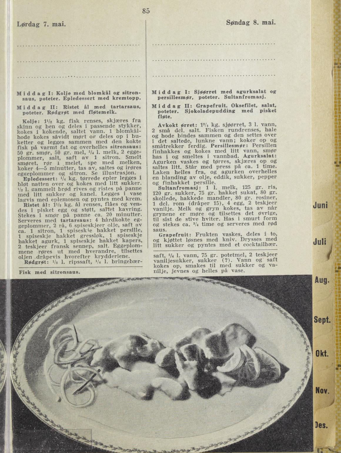 Faksimile av almanakksiden 7. mai 1938
