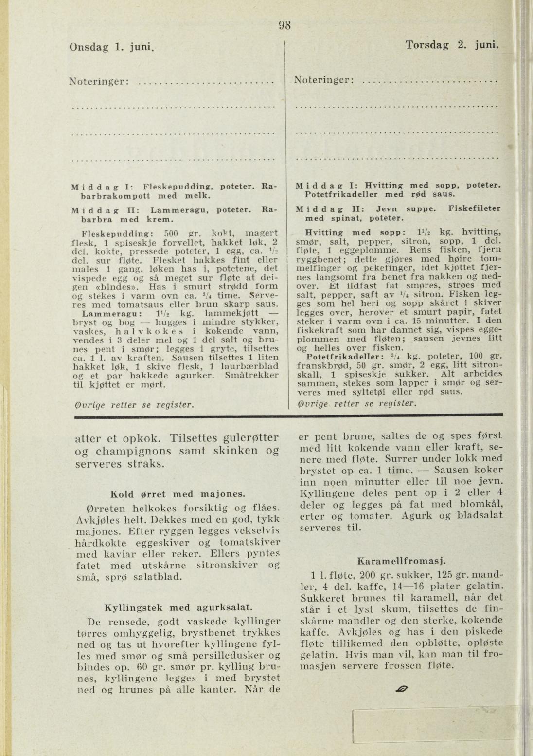 Faksimile av almanakksiden 1. juni 1938