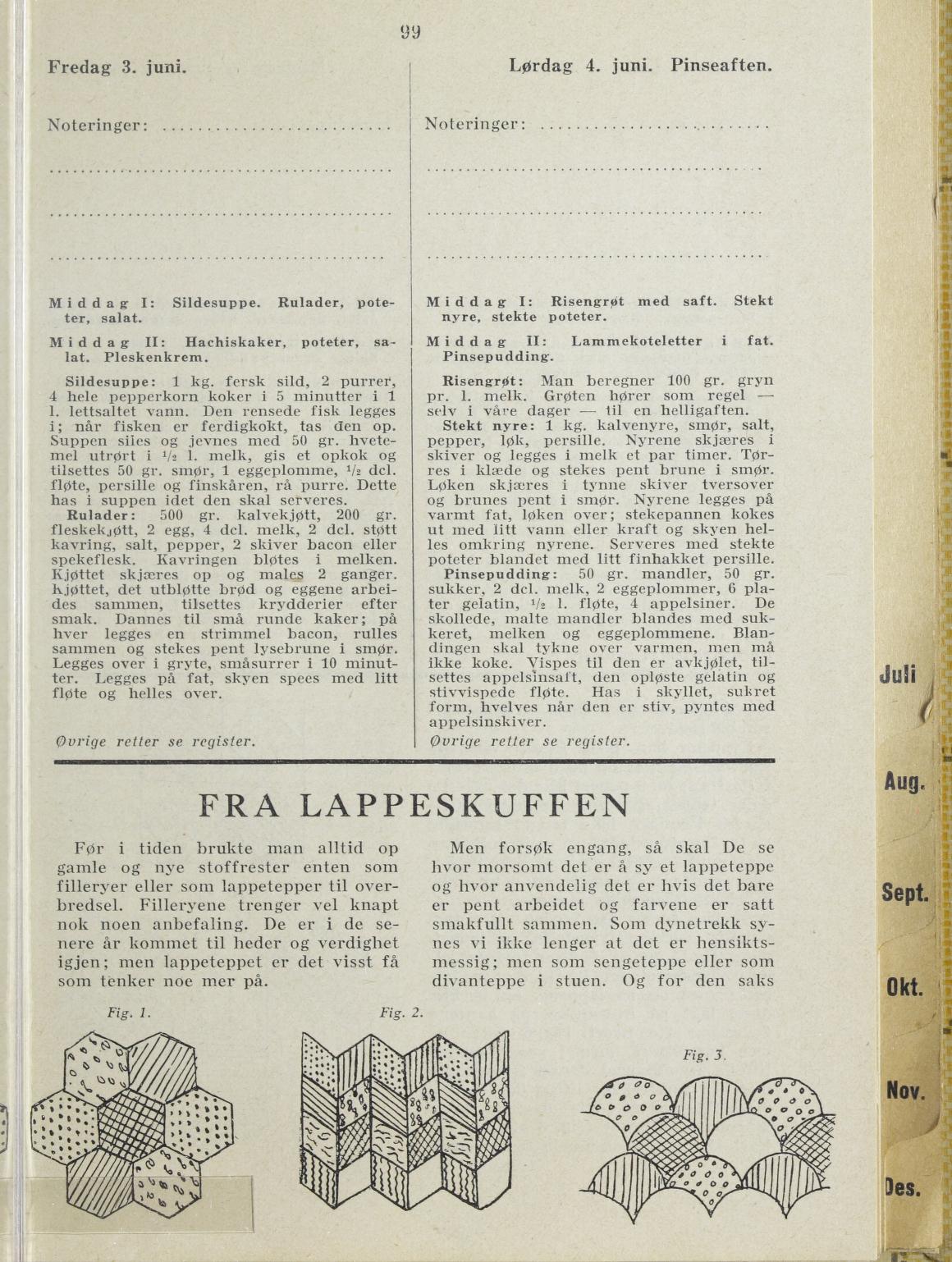 Faksimile av almanakksiden 3. juni 1938