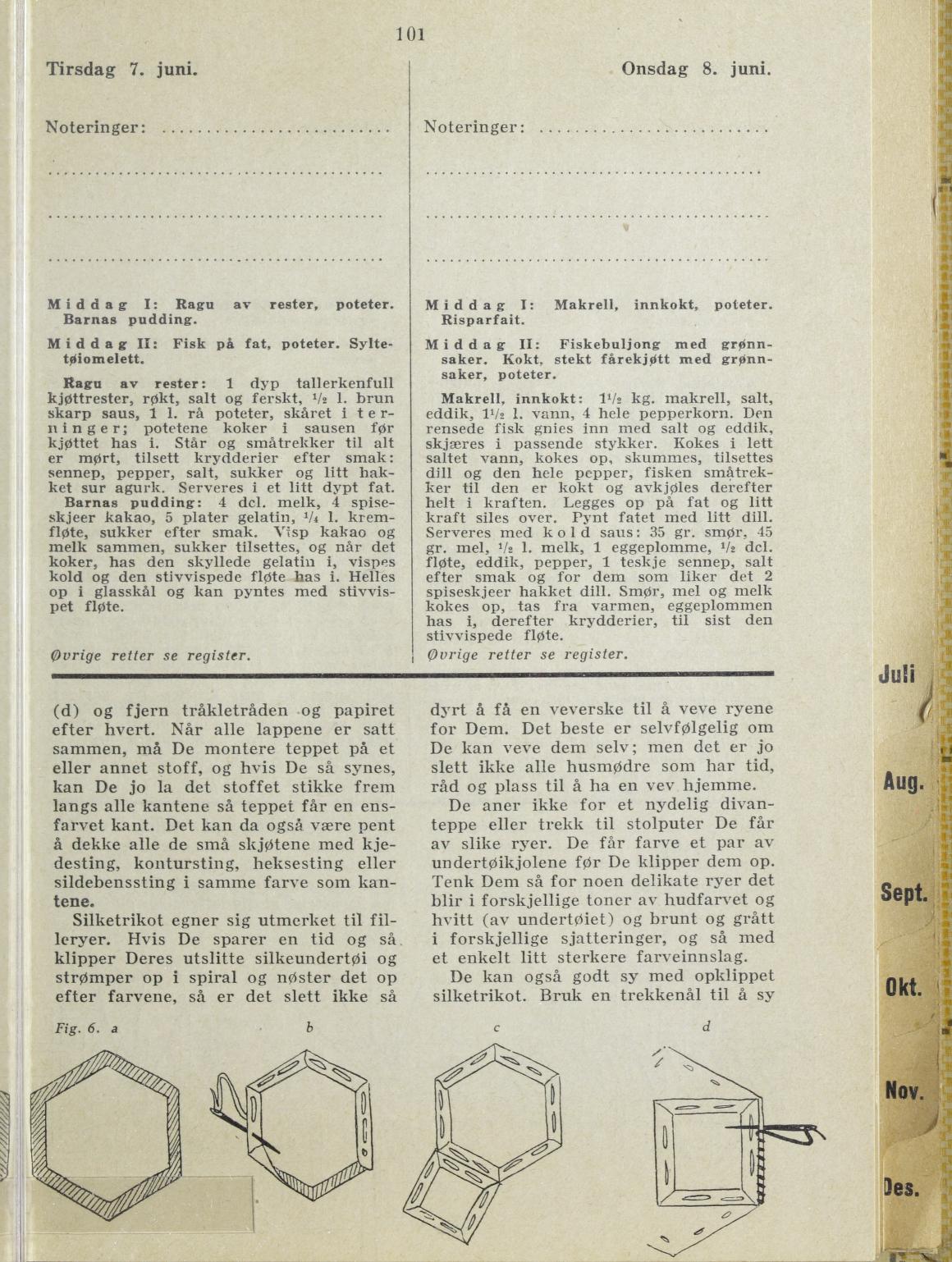 Faksimile av almanakksiden 7. juni 1938