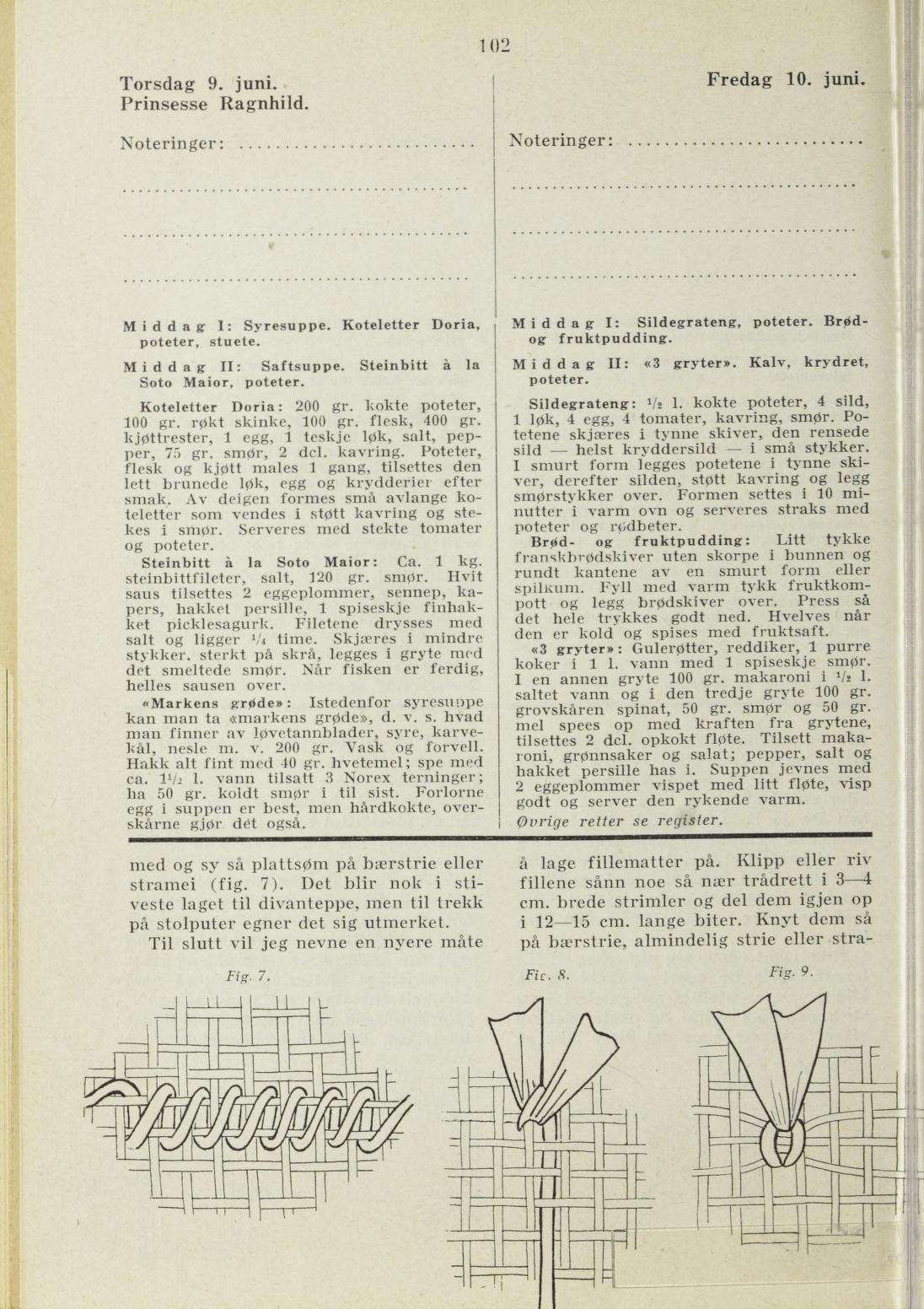 Faksimile av almanakksiden 9. juni 1938