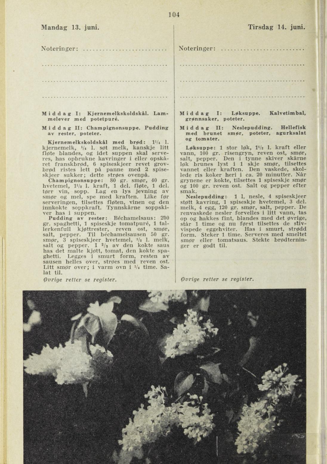 Faksimile av almanakksiden 13. juni 1938