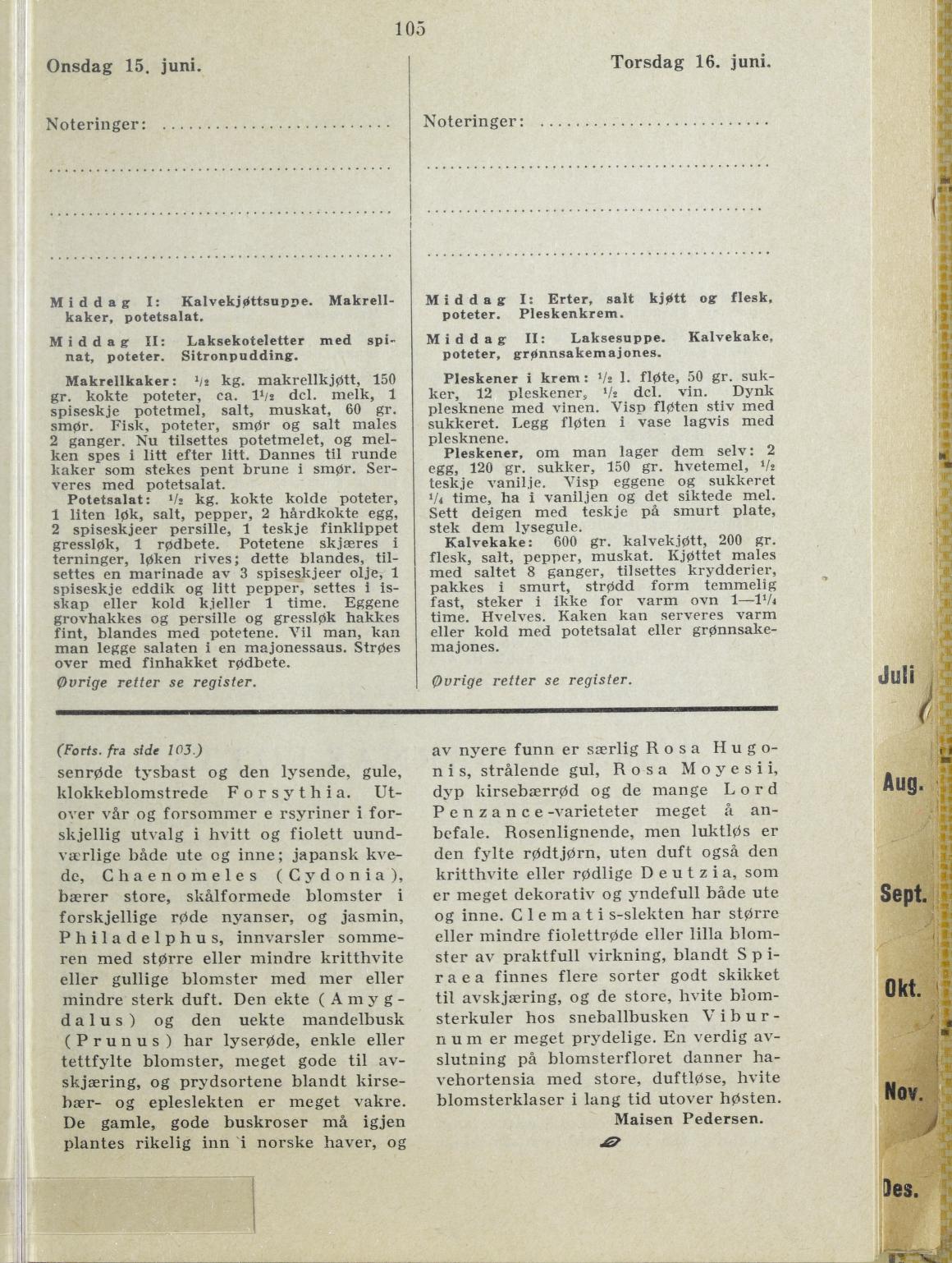 Faksimile av almanakksiden 15. juni 1938