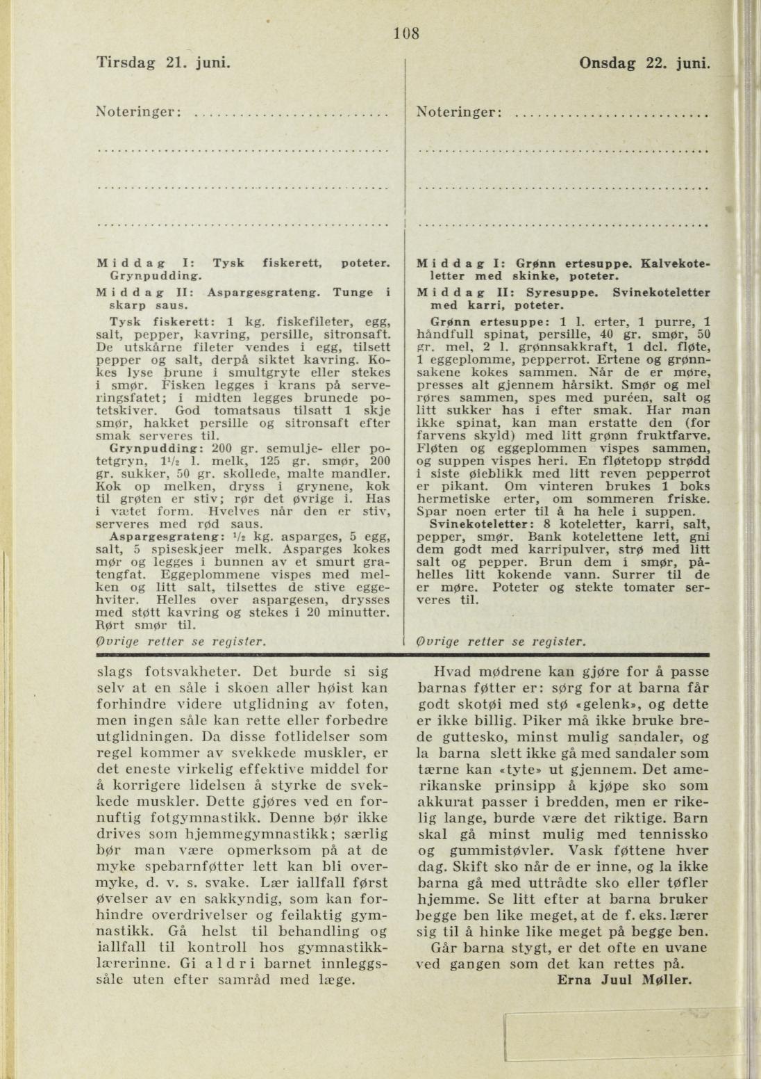 Faksimile av almanakksiden 21. juni 1938