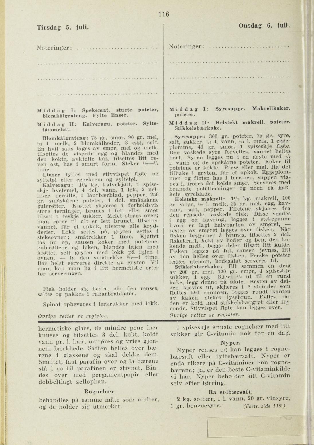 Faksimile av almanakksiden 5. juli 1938