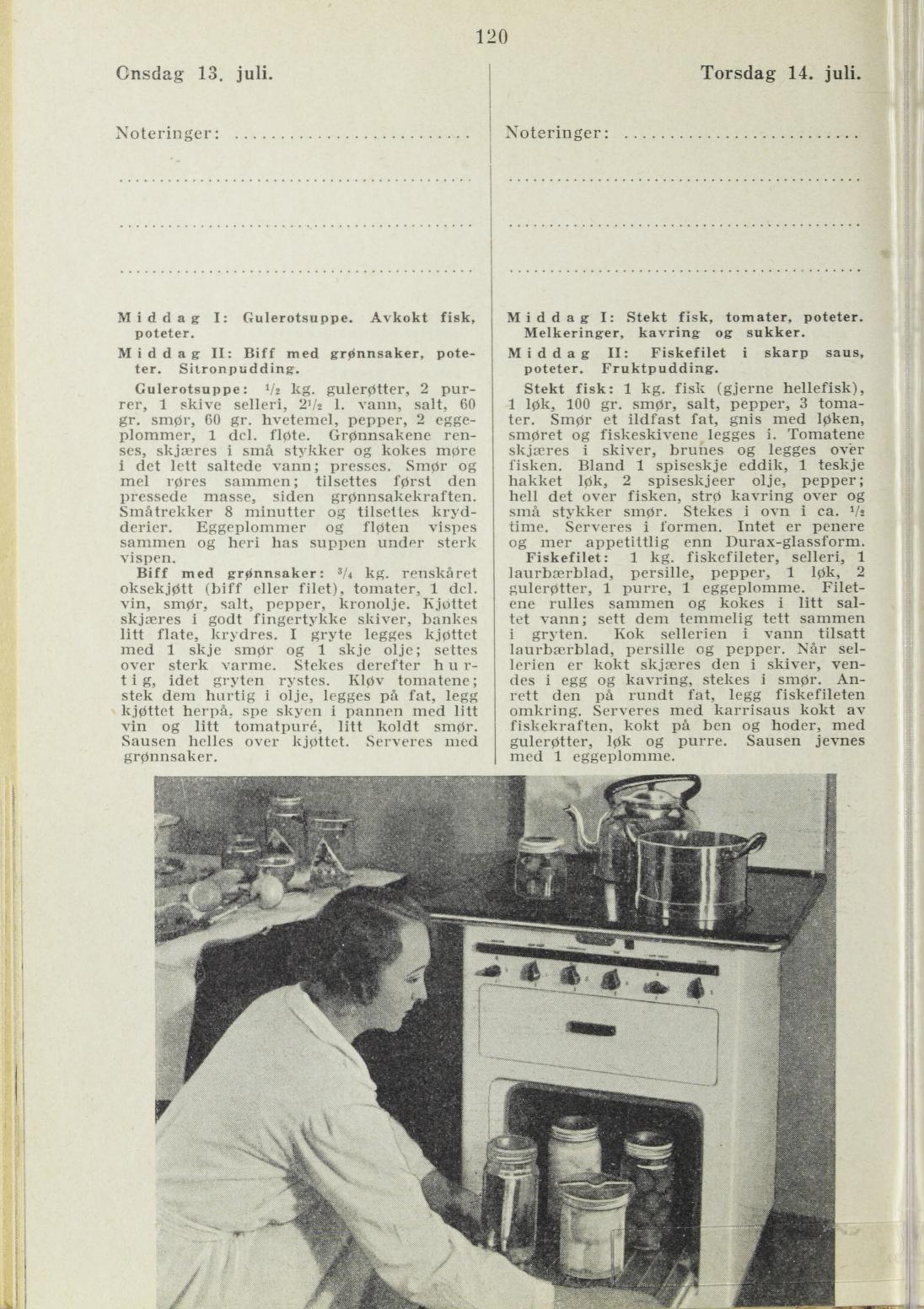 Faksimile av almanakksiden 13. juli 1938