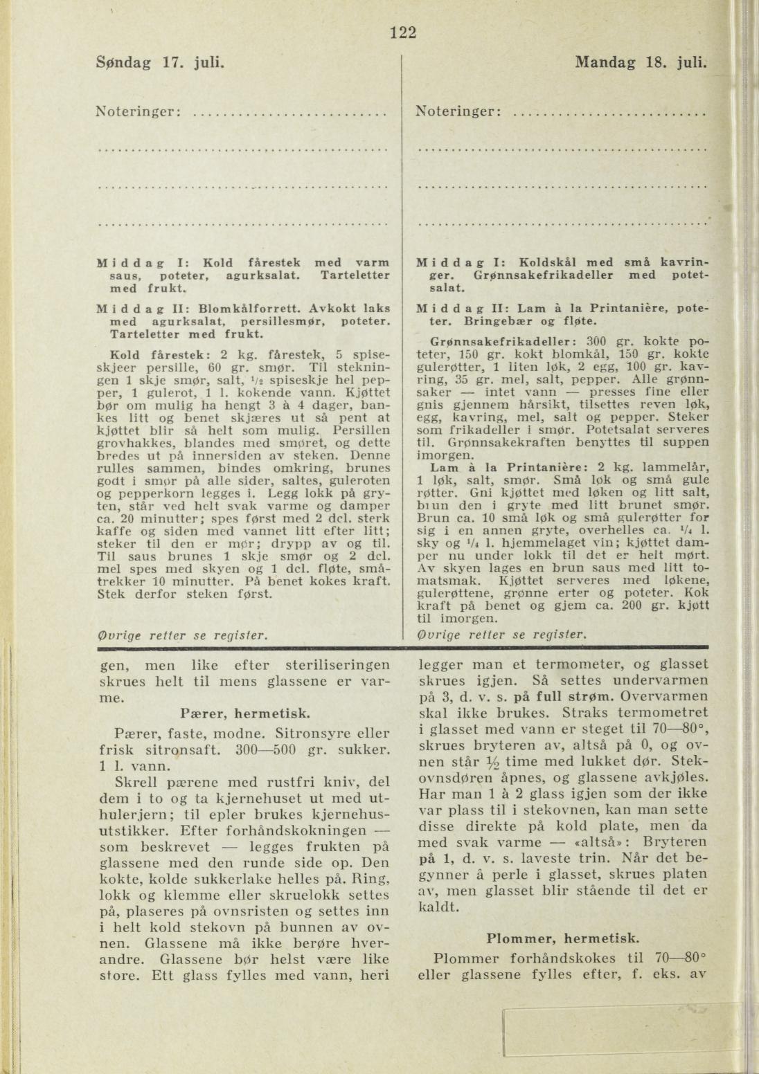 Faksimile av almanakksiden 17. juli 1938