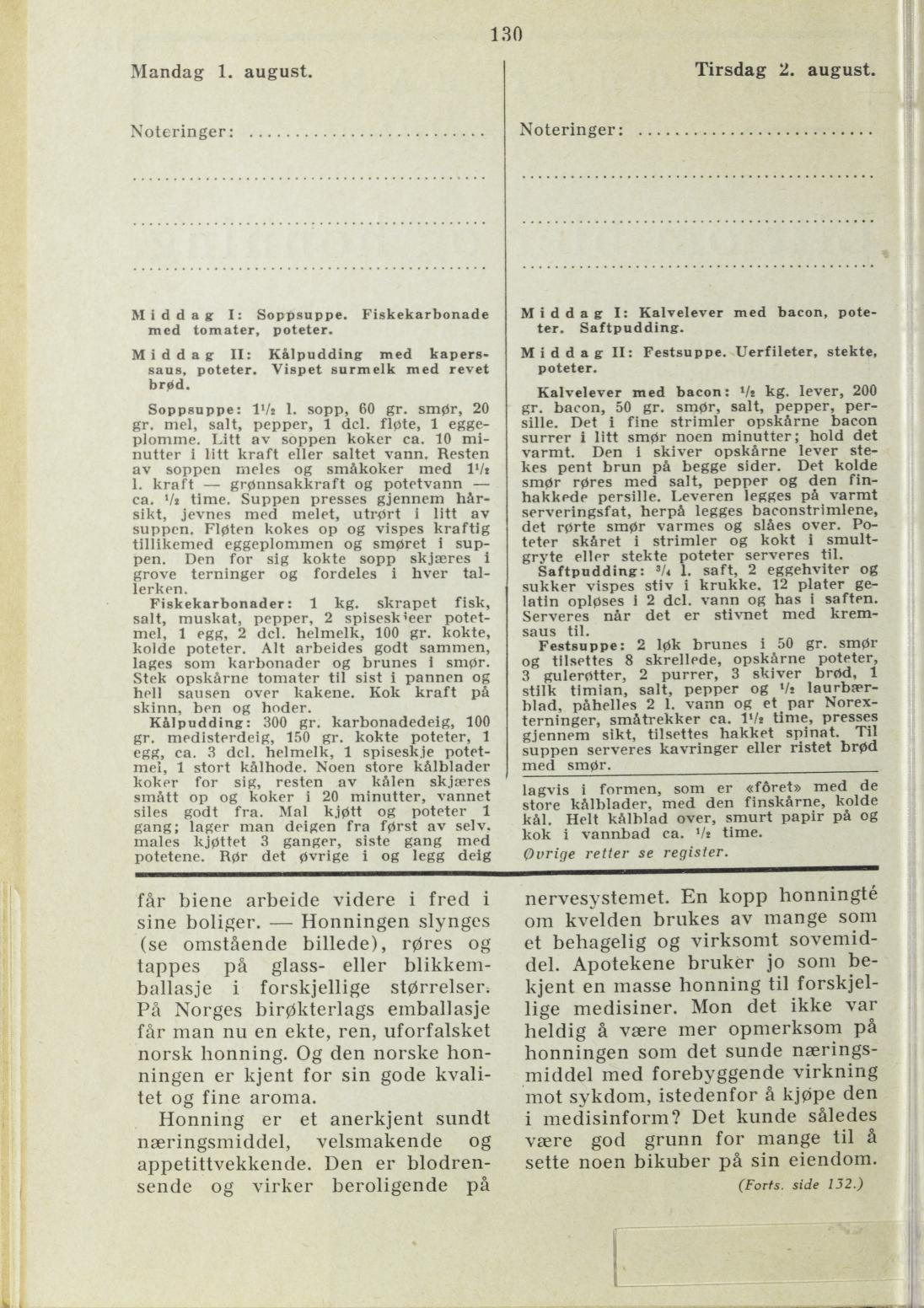 Faksimile av almanakksiden 1. august 1938