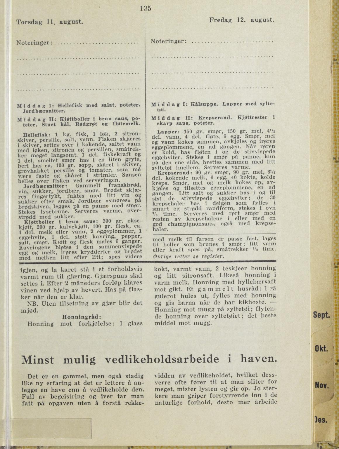 Faksimile av almanakksiden 11. august 1938
