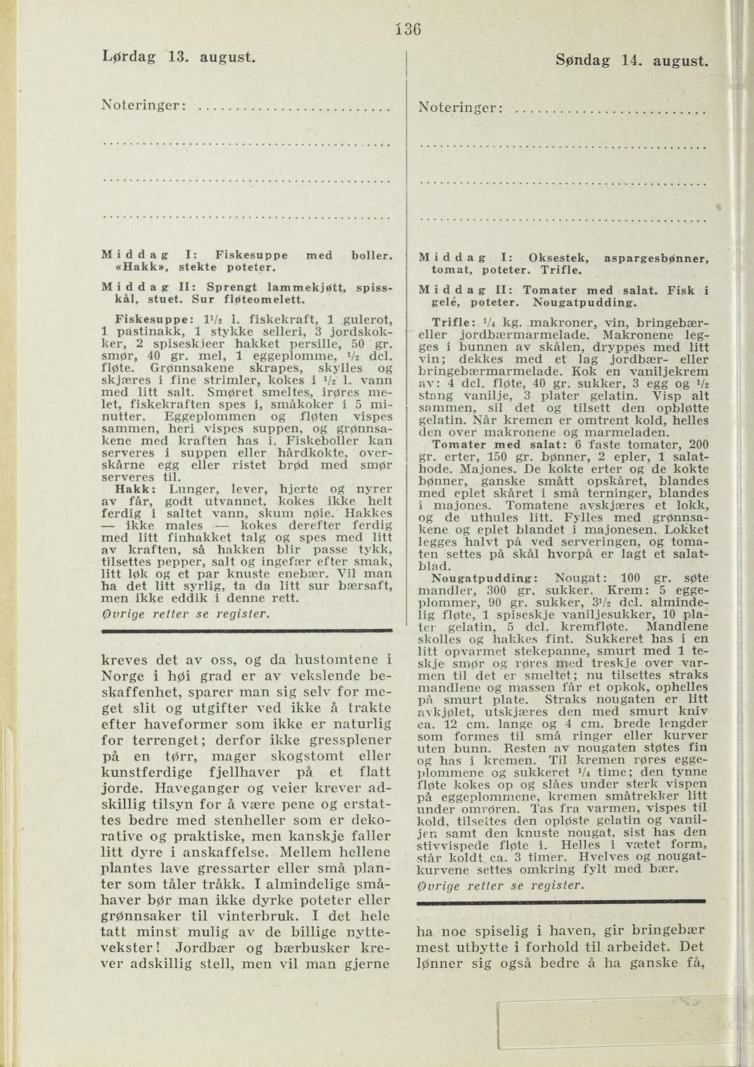 Faksimile av almanakksiden 13. august 1938