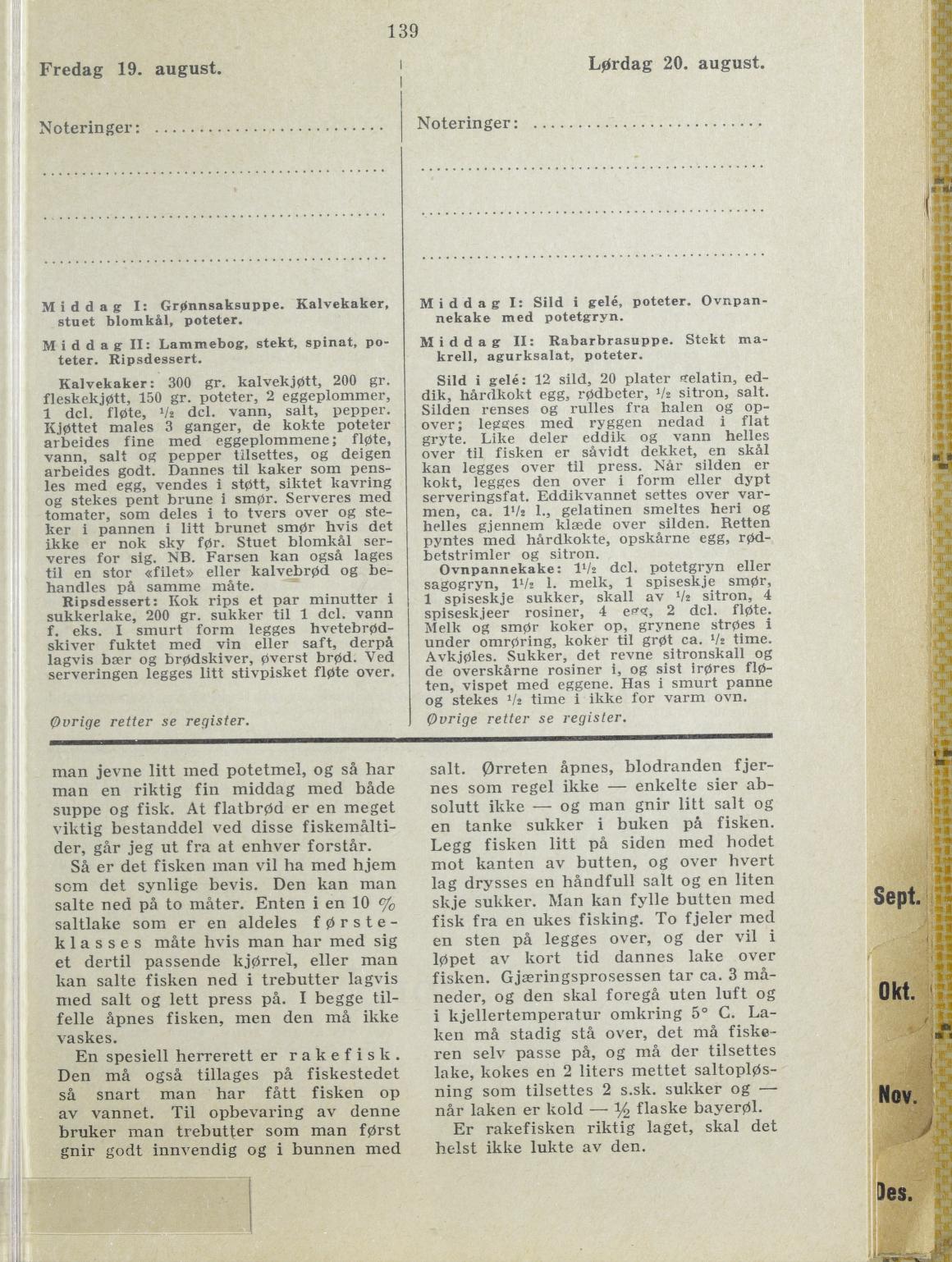 Faksimile av almanakksiden 19. august 1938