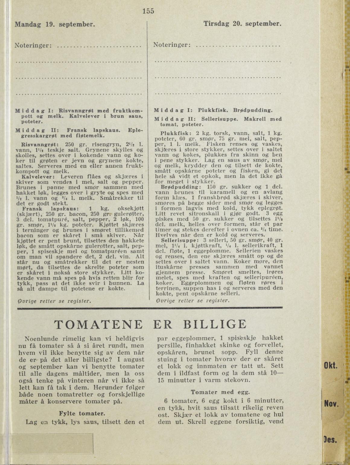 Faksimile av almanakksiden 19. september 1938