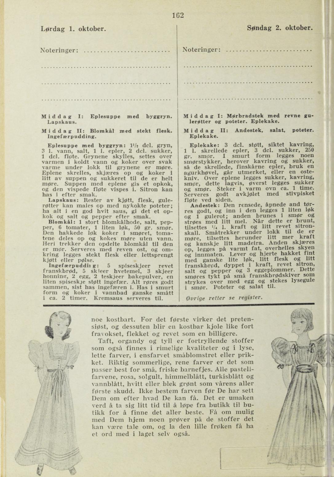 Faksimile av almanakksiden 1. oktober 1938