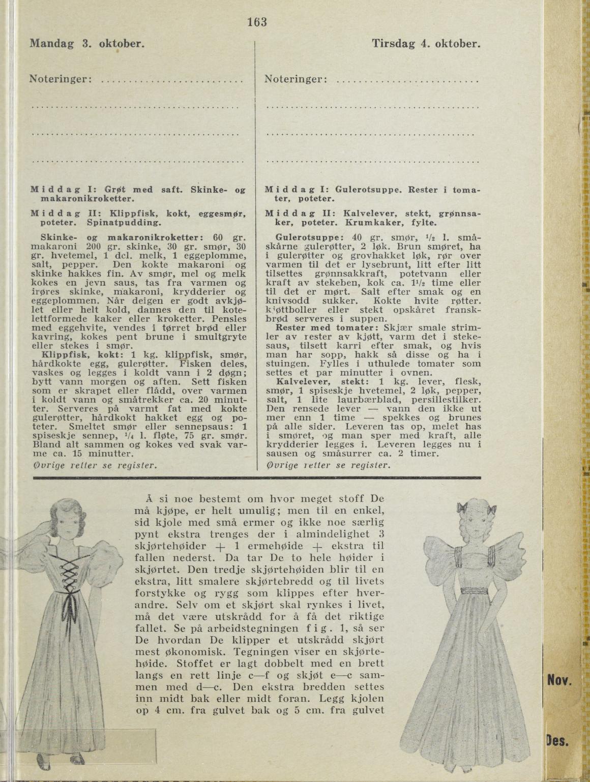 Faksimile av almanakksiden 3. oktober 1938